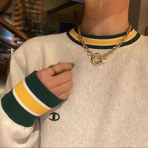 Bronze necklace toggle Chain